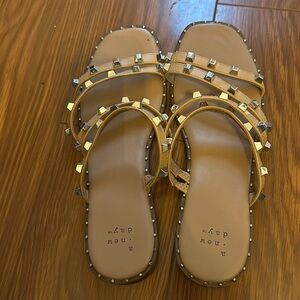 A New Day Women's Hollis Embellished Slide Sandals